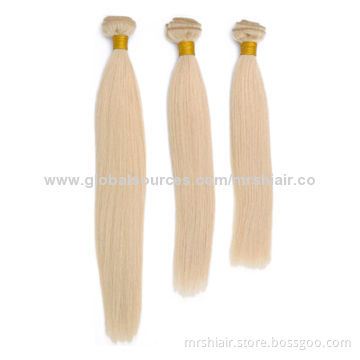 6A Unprocessed Color #613 Blonde European Remy Hair Straight Extensions